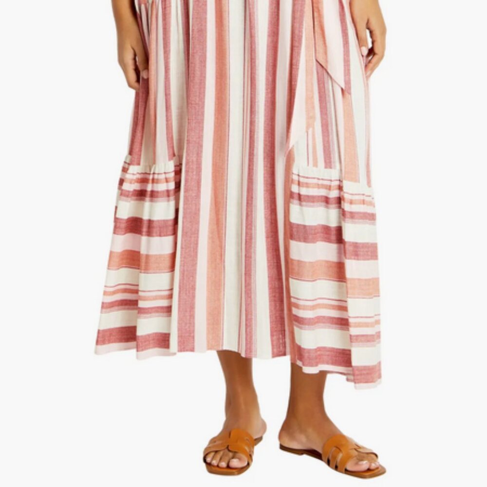 City Chic Stripe Maxi Dress City Chic-BEAUTIFUL SIZE 24/26 - Picture 2 of 6